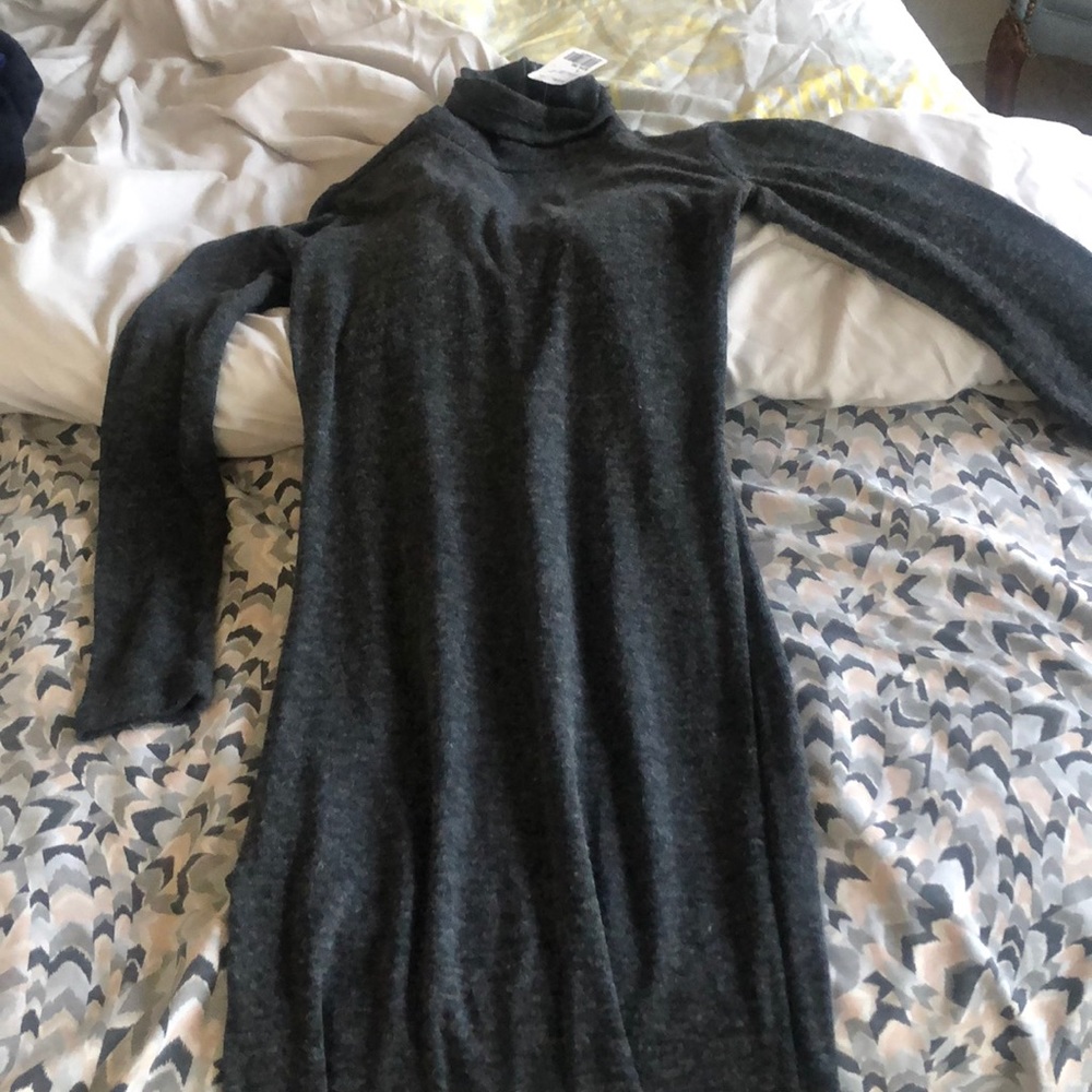 Grey long midi dress